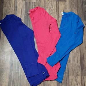 3 long sleeve Victoria secret pink shirts